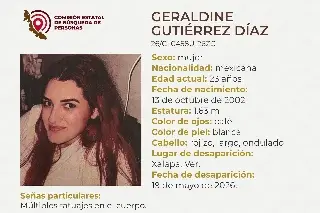 Piden apoyo para localizar a joven desaparecida en Xalapa, Veracruz 