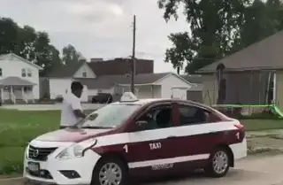 Captan a taxi de Veracruz 'ruleteando' en EU (+Video)
