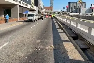 Esto es lo último que se sabe sobre el hundimiento en avenida Ruiz Cortines de Boca del Río