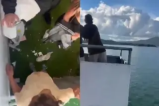 'Ahóguenlo': Revelan video de joven antes de lanzarse de embarcación en Colombia