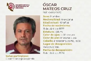Piden apoyo para localizar a hombre desaparecido en la ciudad de Veracruz 