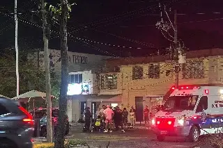 Aparatoso accidente de moto en avenida de Veracruz; hay un lesionado 