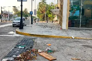 Fotos: Centro de Veracruz amaneció con basura; checa por qué