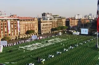 ¿Dónde están 22 mil metros de pasto sintético que usaron en Zócalo de CDMX?