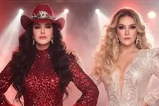 Lucía Méndez sufre aparatosa caída mientras entrevistaban a Alicia Villarreal (+video) 