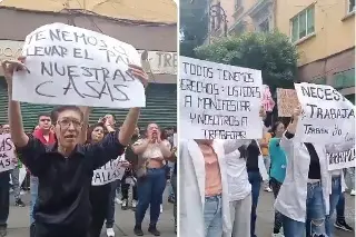 ¡Fuera vallas. Queremos trabajar!: protestan comerciantes del centro histórico de CDMX