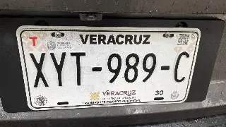 Reportan placas perdidas en Veracruz - Boca del Río