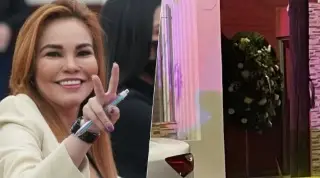 Recibe corona de muerto, diputada que denunció a Rocha y a cártel, en Sinaloa
