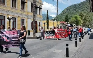 Maestros protestan contra Ley del ISSSTE 2007, en Orizaba 