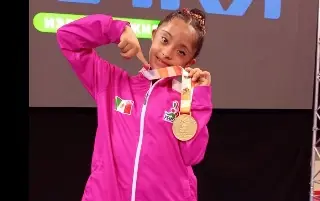 Zoe, veracruzana triunfa en Bulgaria y gana oro en Gimnasia Rítmica con síndrome de Down