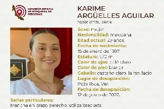 Piden apoyo para localizar a joven mujer desaparecida al norte de Veracruz