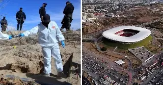¿Cuántos restos humanos se han encontrado cerca del Estadio Guadalajara?