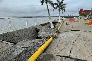 ¿Qué pasó en Alvarado? Colapsa el malecón y esto se sabe (FOTOS)