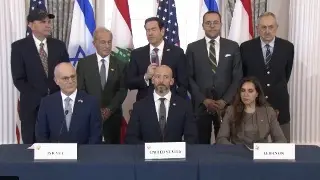 Israel y Líbano alcanzan acuerdo de paz mediado por EU (+Video)