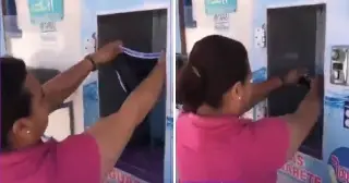 VIRAL: Mujer es captada lavando ropa interior en purificadora de agua de Durango