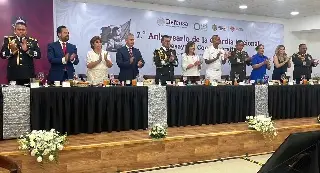 Celebra Rocío Nhale el séptimo aniversario de la Guardia Nacional en Veracruz