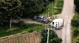 Con dron, siguieron cabina de camión robado en Puebla; pobladores impidieron operativo