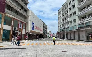 Cierre vial en centro de Veracruz 