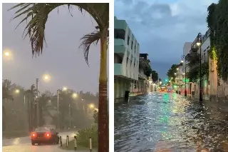 Aguacero con rachas de viento; esto provocó en Veracruz 