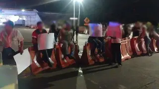 Reportan presencia de manifestantes en esta caseta de Veracruz