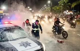 Caos, robos y ataques con extintores: Esto harán las autoridades a los motociclistas responsables