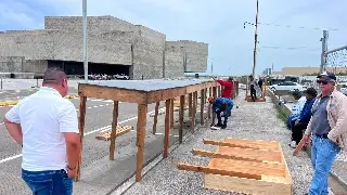 Inicia la colocación de templetes para el escenario de los conciertos masivos de las fiestas de Santa Ana