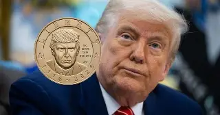 Presentan nueva moneda con la cara de Trump, ¿circulará en EU?