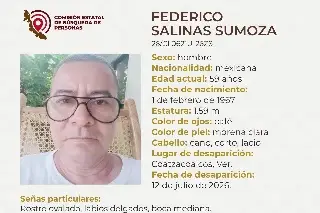 Desaparece hombre al sur de Veracruz; estas son sus características 
