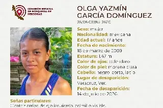 Piden apoyo para localizar a menor de edad desaparecida en el puerto de Veracruz
