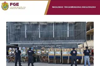 Golpe a la extorsión en Veracruz: aseguran 65 tragamonedas de grupo criminal