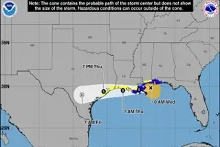 Tormenta tropical Bertha toca tierra en EU ¿Avanza hacia el Golfo de México?