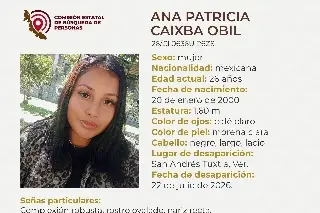 Joven mujer desaparece al sur de Veracruz; estas son sus características 