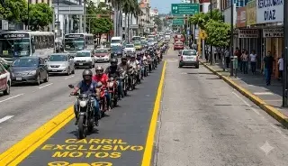 Proponen que haya carril confirmado para motos en Veracruz; ¿en qué calles? 