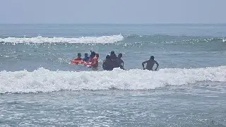 Momentos de angustia: Marina rescata a dos menores y un adulto en el mar