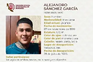 Piden apoyo para localizar a joven desaparecido en el puerto de Veracruz