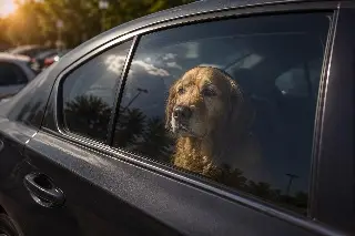 Advierten: encerrar a un perro en un auto puede provocar su muerte y generar sanciones