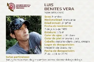 Piden apoyo para localizar a hombre desaparecido en Medellín de Bravo