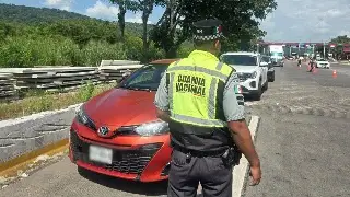 ¿A qué altura? Hay cierre parcial de circulación de circulación en carretera de Veracruz