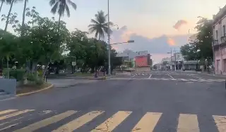 Precaución en esta esquina del centro de Veracruz 