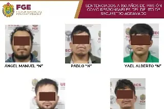 Dan 900 años de cárcel en conjunto a 5 hombres en Cosamaloapan, Veracruz