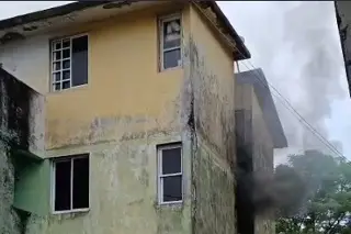 Incendio en colonia de Veracruz