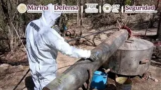 Aseguran narcolaboratorio en Lázaro Cárdenas, Michoacán