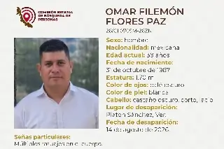 Piden apoyo para localizar a hombre desaparecido al norte de Veracruz 