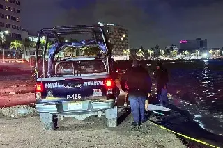 Movilización policiaca por hallazgo en playa de Veracruz 