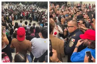 Policías irrumpen en 'batalla de aura' en la alcaldía Cuauhtémoc de CDMX (VIDEO)