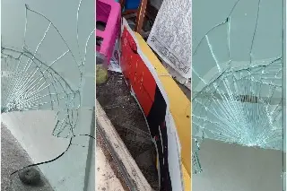 Vandalizan banco y negocios en el centro de Veracruz