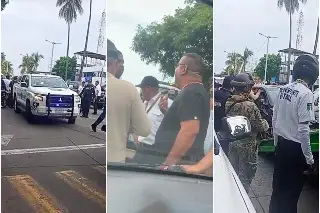 ¡Se calentaron los ánimos! Así terminaron asegurando otro Uber en Veracruz