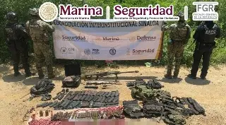 Con Operación Sable, aseguran armas, droga y destruyen esto en Sinaloa
