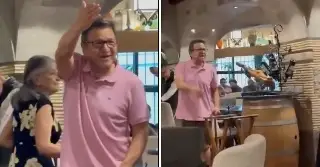 Corren a gritos al hermano de AMLO en restaurante de Coatepec (VIDEO)