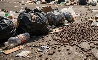 Indignan 7 niños alimentándose con croquetas para perro